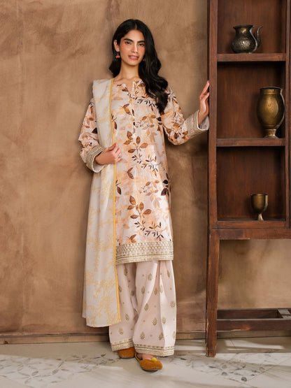 3 Piece Khaddar Suit-Embroidered (Unstitched)