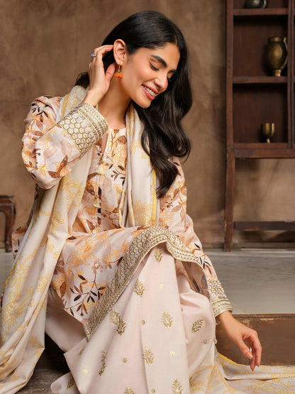 3 Piece Khaddar Suit-Embroidered (Unstitched)