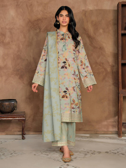3 Piece Khaddar Suit-Embroidered (Unstitched)