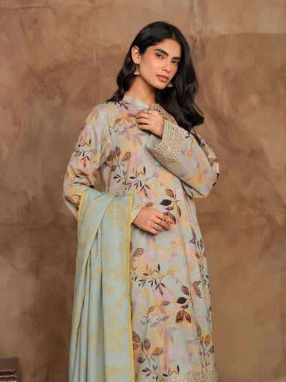 3 Piece Khaddar Suit-Embroidered (Unstitched)