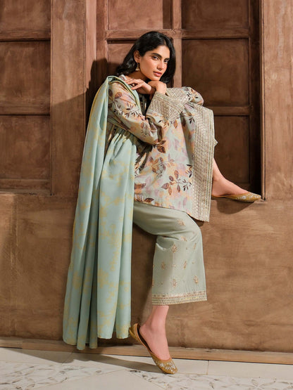 3 Piece Khaddar Suit-Embroidered (Unstitched)