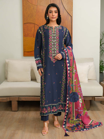 3 Piece Khaddar Suit-Embroidered (Unstitched)