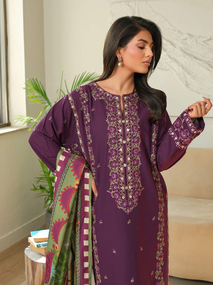 3 Piece Khaddar Suit-Embroidered (Unstitched)