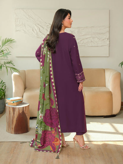 3 Piece Khaddar Suit-Embroidered (Unstitched)