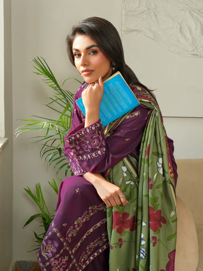 3 Piece Khaddar Suit-Embroidered (Unstitched)