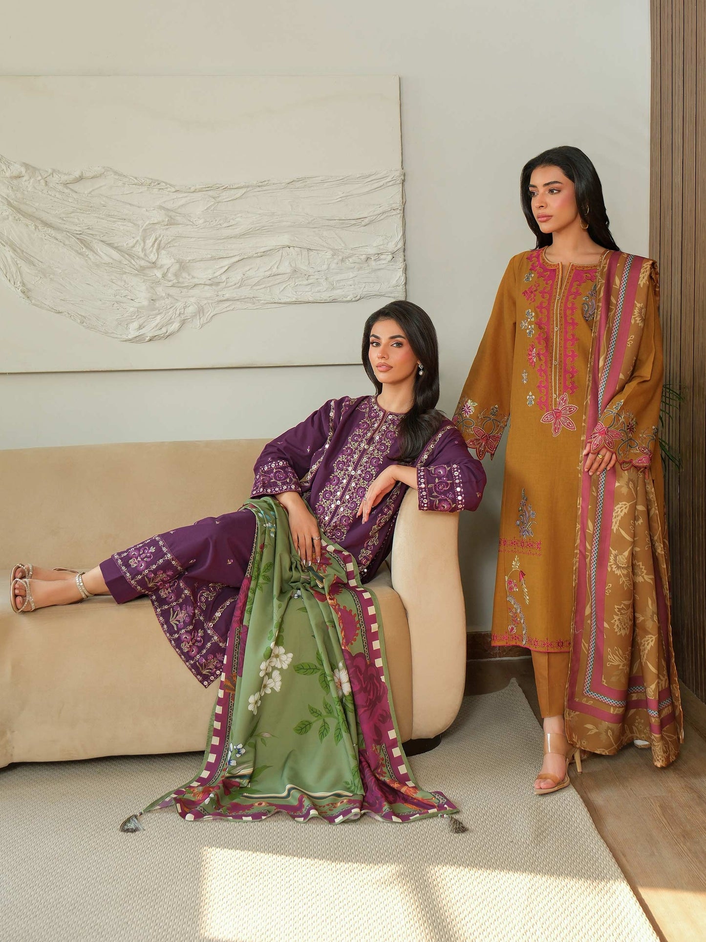 3 Piece Khaddar Suit-Embroidered (Unstitched)