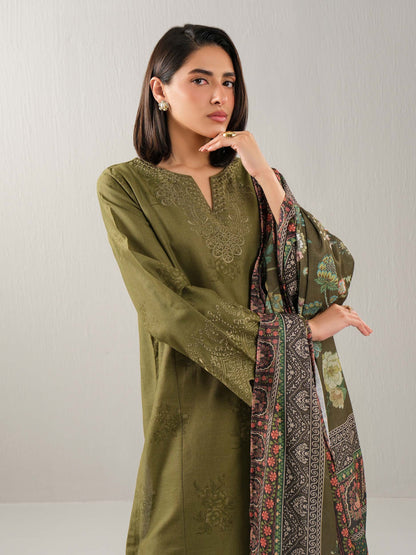 3 Piece Khaddar Suit-Embroidered (Unstitched)