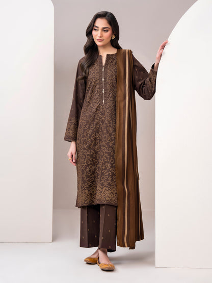 3 Piece Khaddar Suit-Printed (Unstitched)