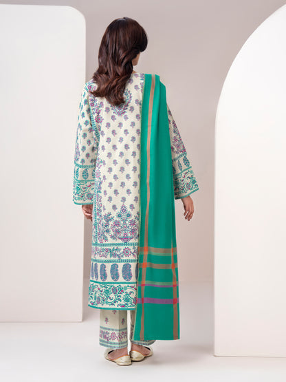 3 Piece Khaddar Suit-Printed (Unstitched)