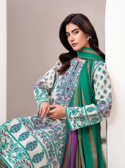 3 Piece Khaddar Suit-Printed (Unstitched)