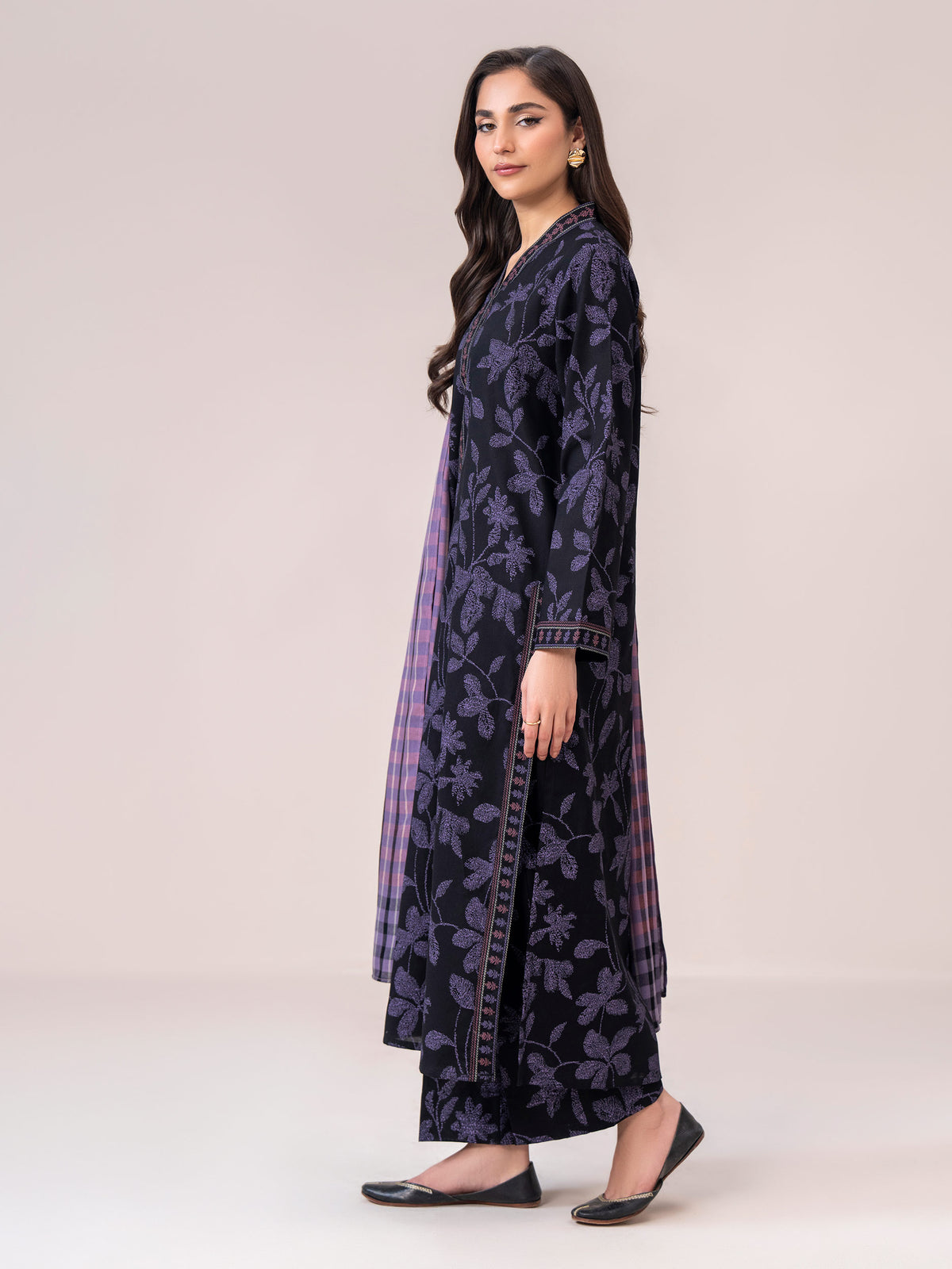 3 Piece Khaddar Suit(Unstitched)