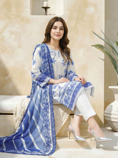 3 Piece Lawn Suit-Embroidered (Unstitched)