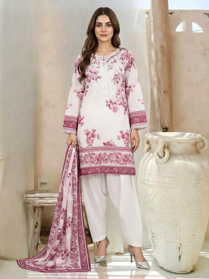 3 Piece Lawn Suit-Embroidered (Unstitched)