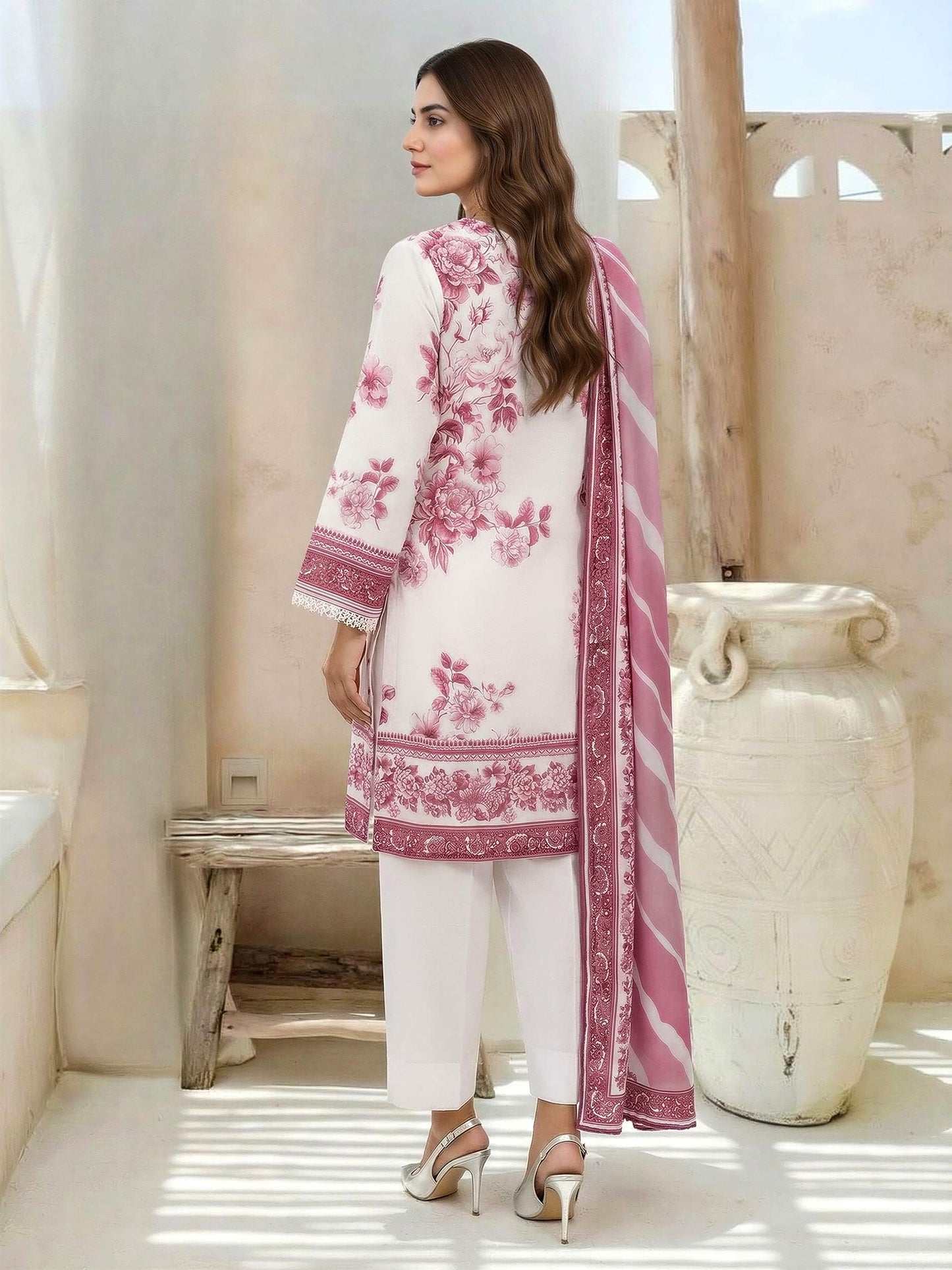 3 Piece Lawn Suit-Embroidered (Unstitched)