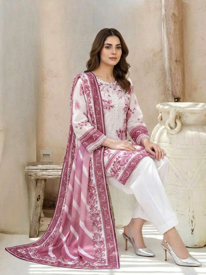 3 Piece Lawn Suit-Embroidered (Unstitched)