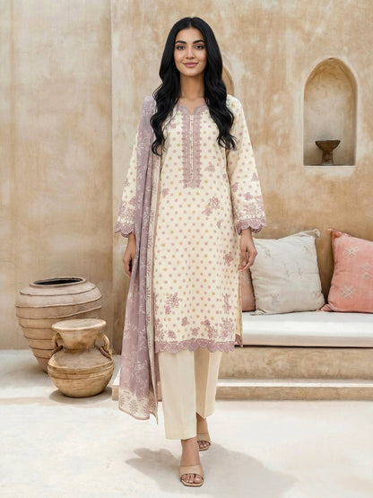 3 Piece Lawn Suit-Embroidered (Unstitched)