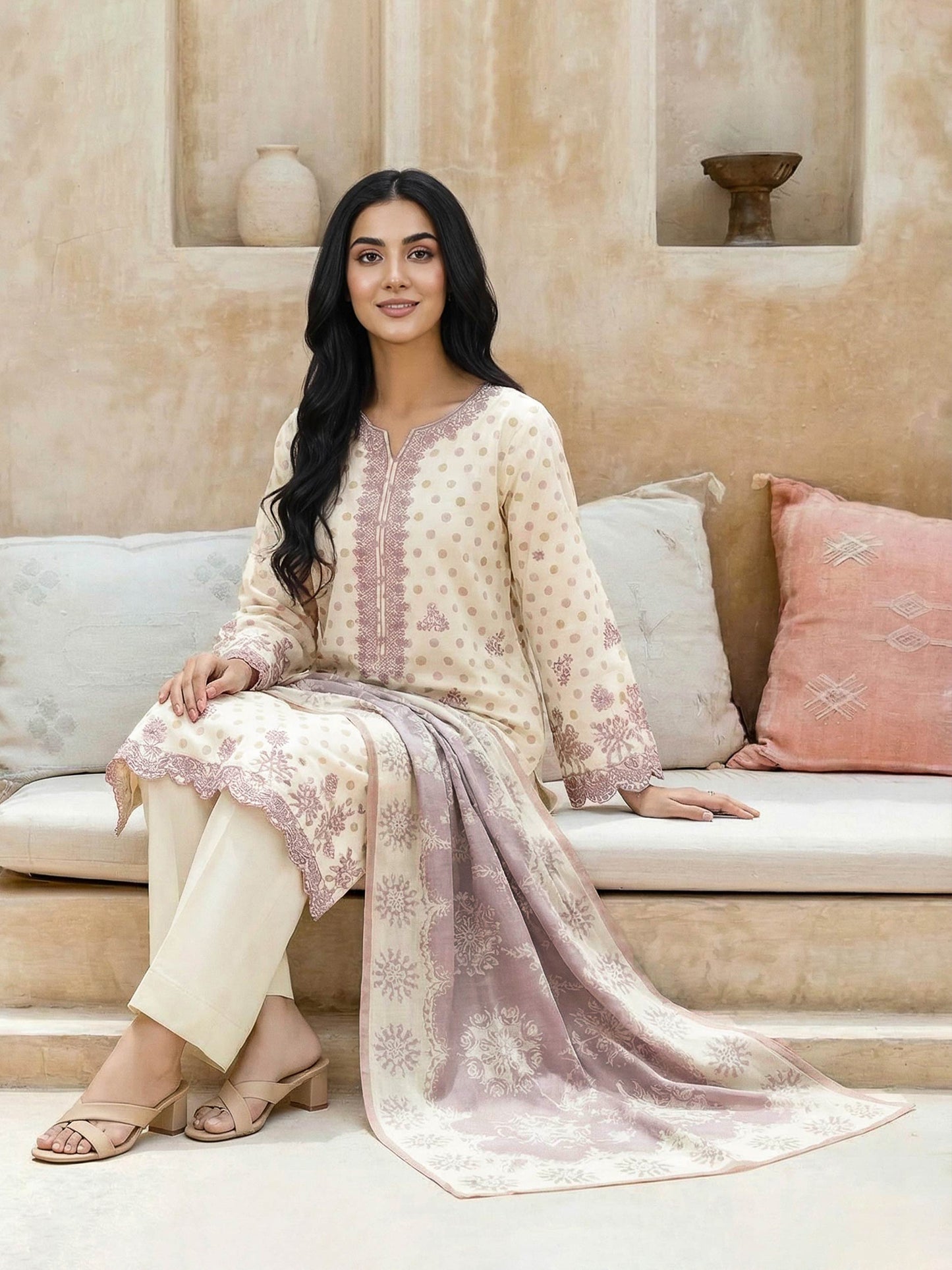 3 Piece Lawn Suit-Embroidered (Unstitched)