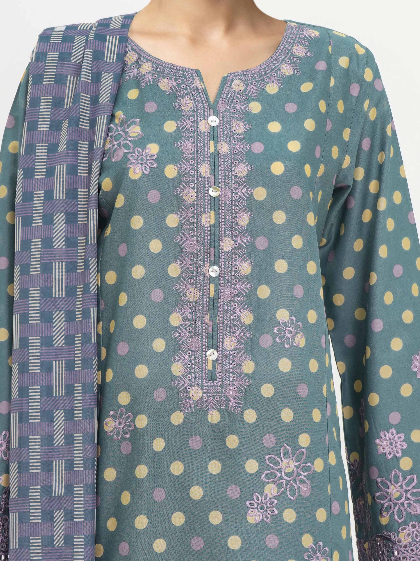 3 Piece Lawn Suit-Embroidered (Unstitched)