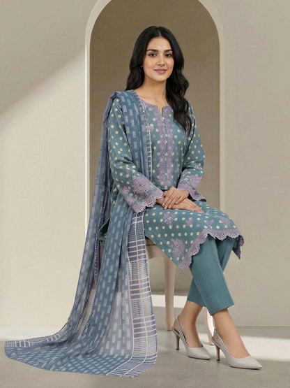 3 Piece Lawn Suit-Embroidered (Unstitched)
