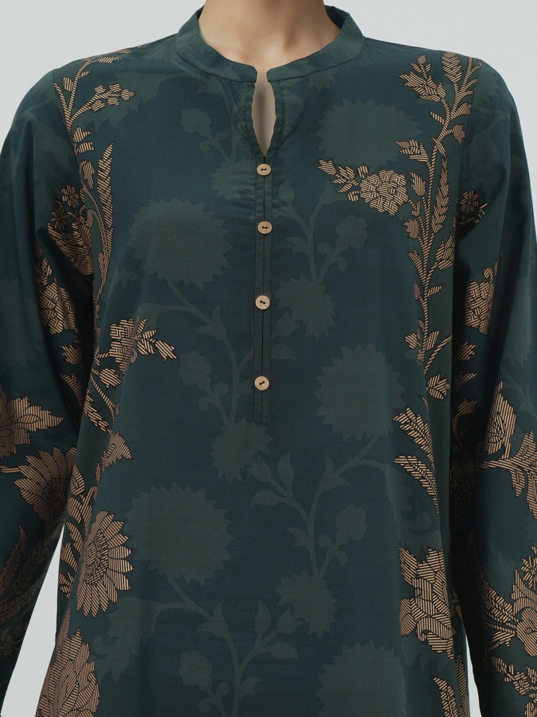 3 Piece Lawn Slub Suit (Unstitched)