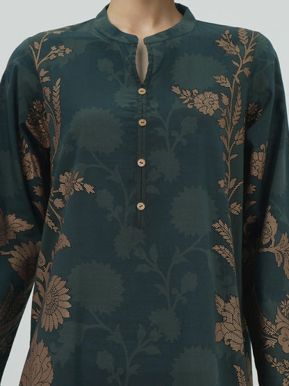 3 Piece Lawn Slub Suit (Unstitched)