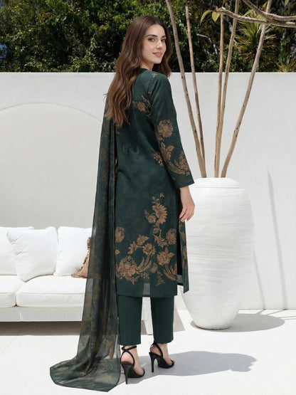 3 Piece Lawn Slub Suit (Unstitched)
