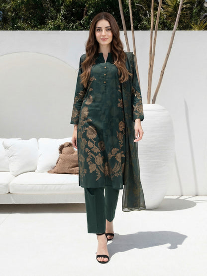 3 Piece Lawn Slub Suit (Unstitched)