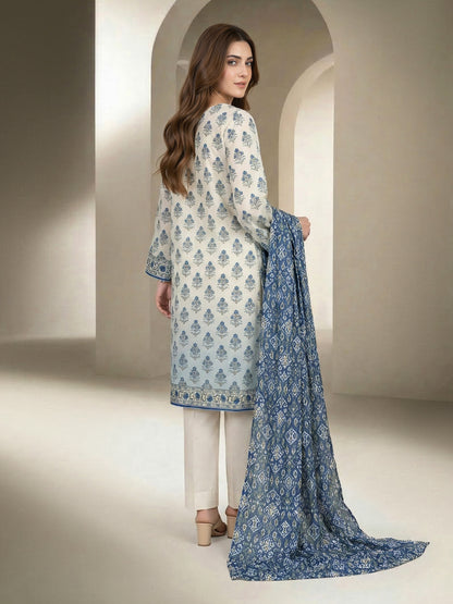3 Piece Lawn Suit-Embroidered (Unstitched)