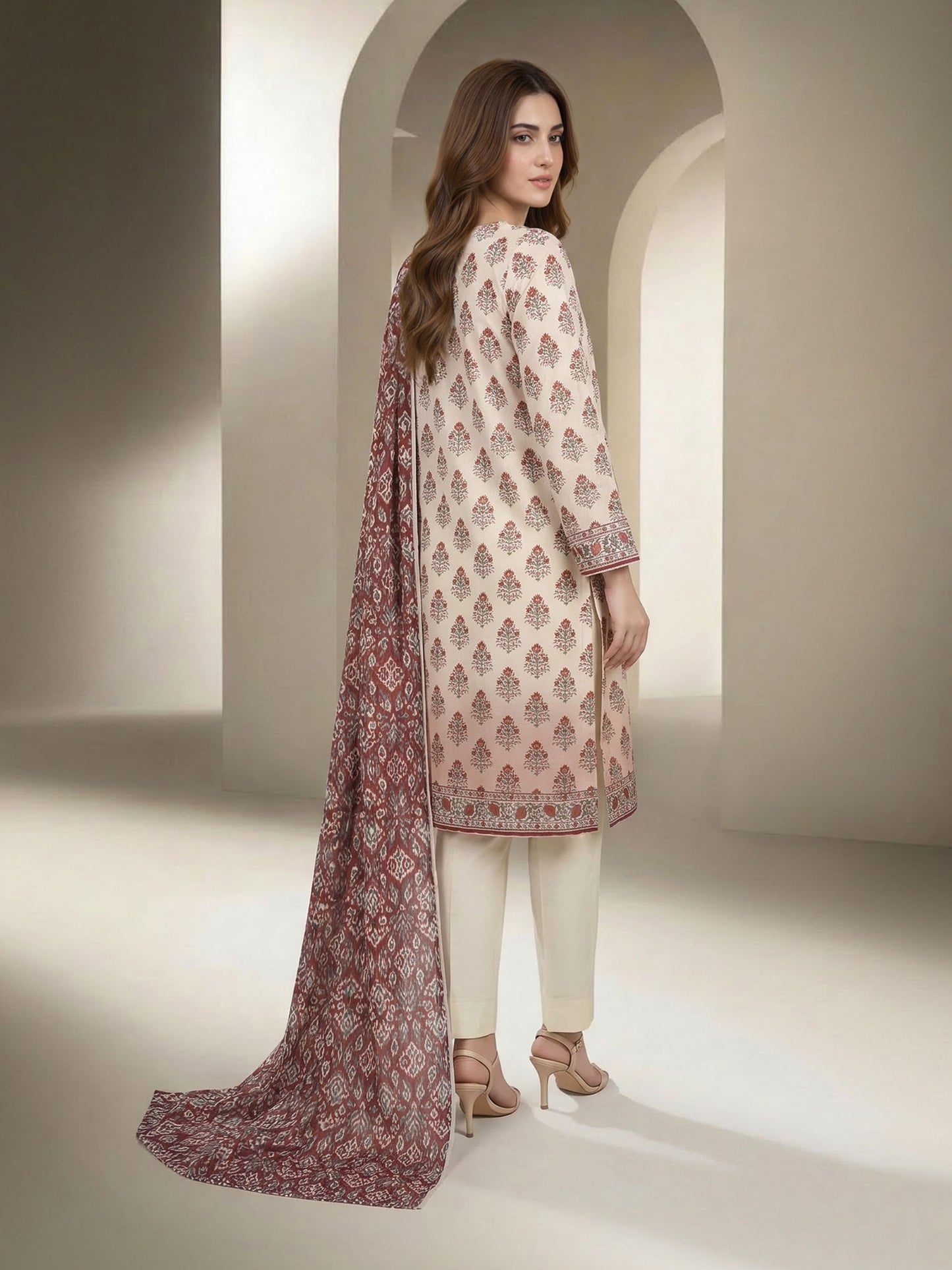 3 Piece Lawn Suit-Embroidered (Unstitched)