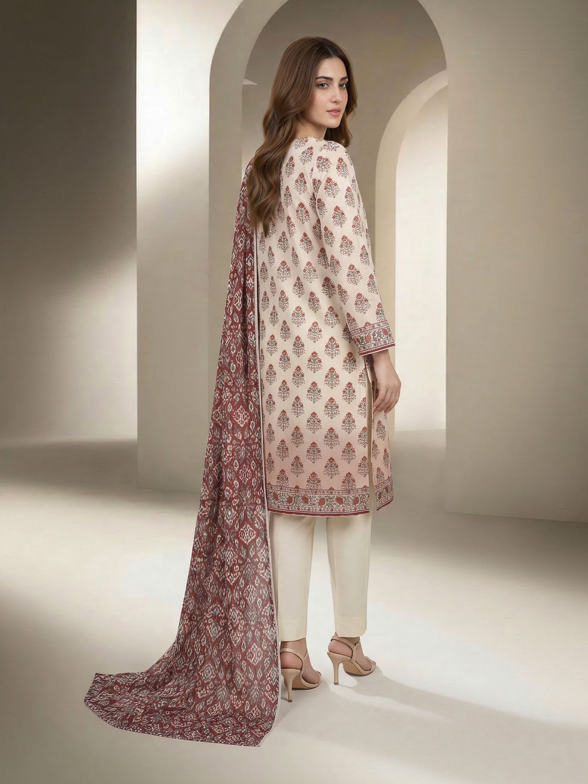 3 Piece Lawn Suit-Embroidered (Unstitched)