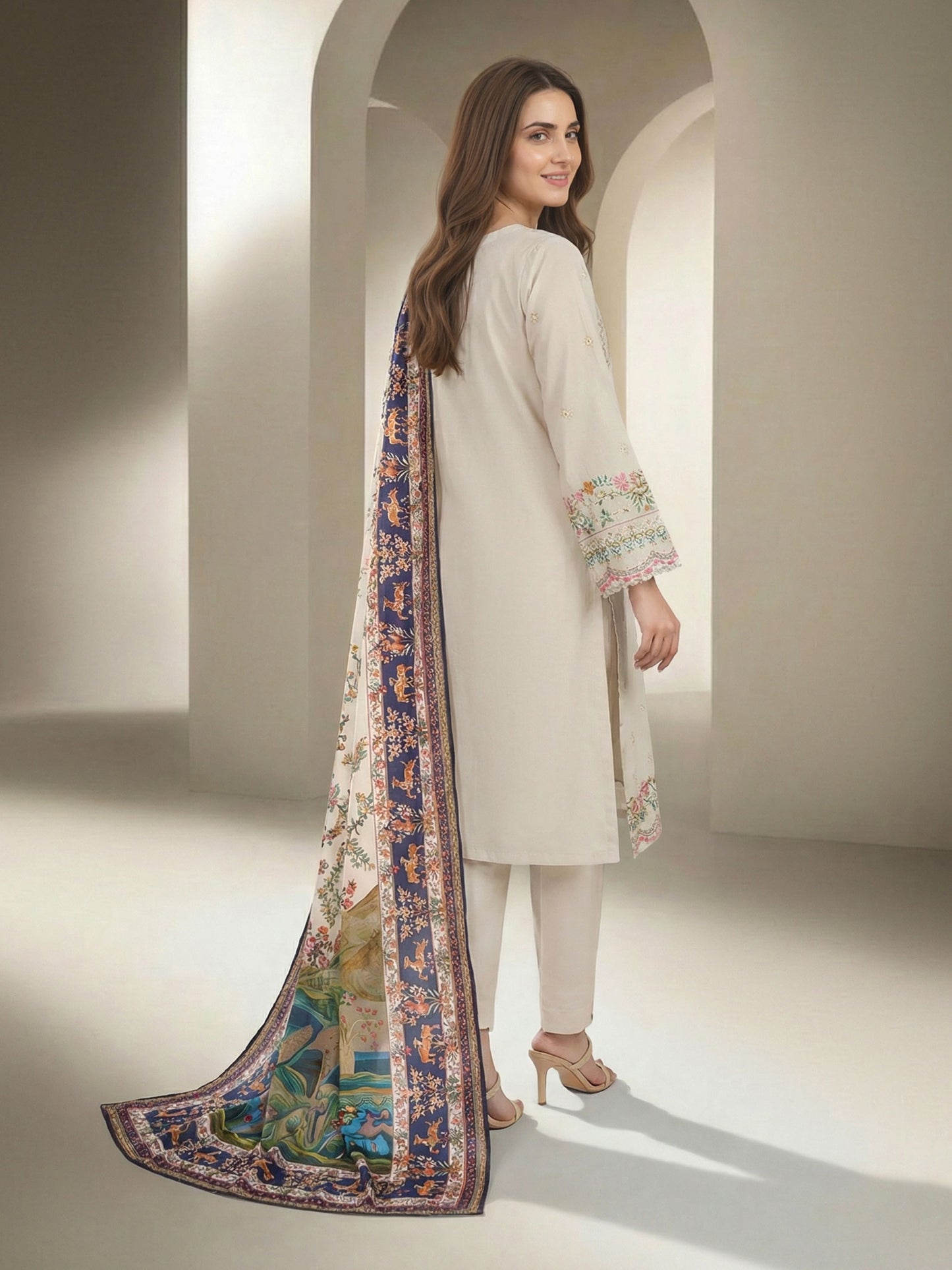 3 Piece Lawn Suit- Embroidered (Unstitched)