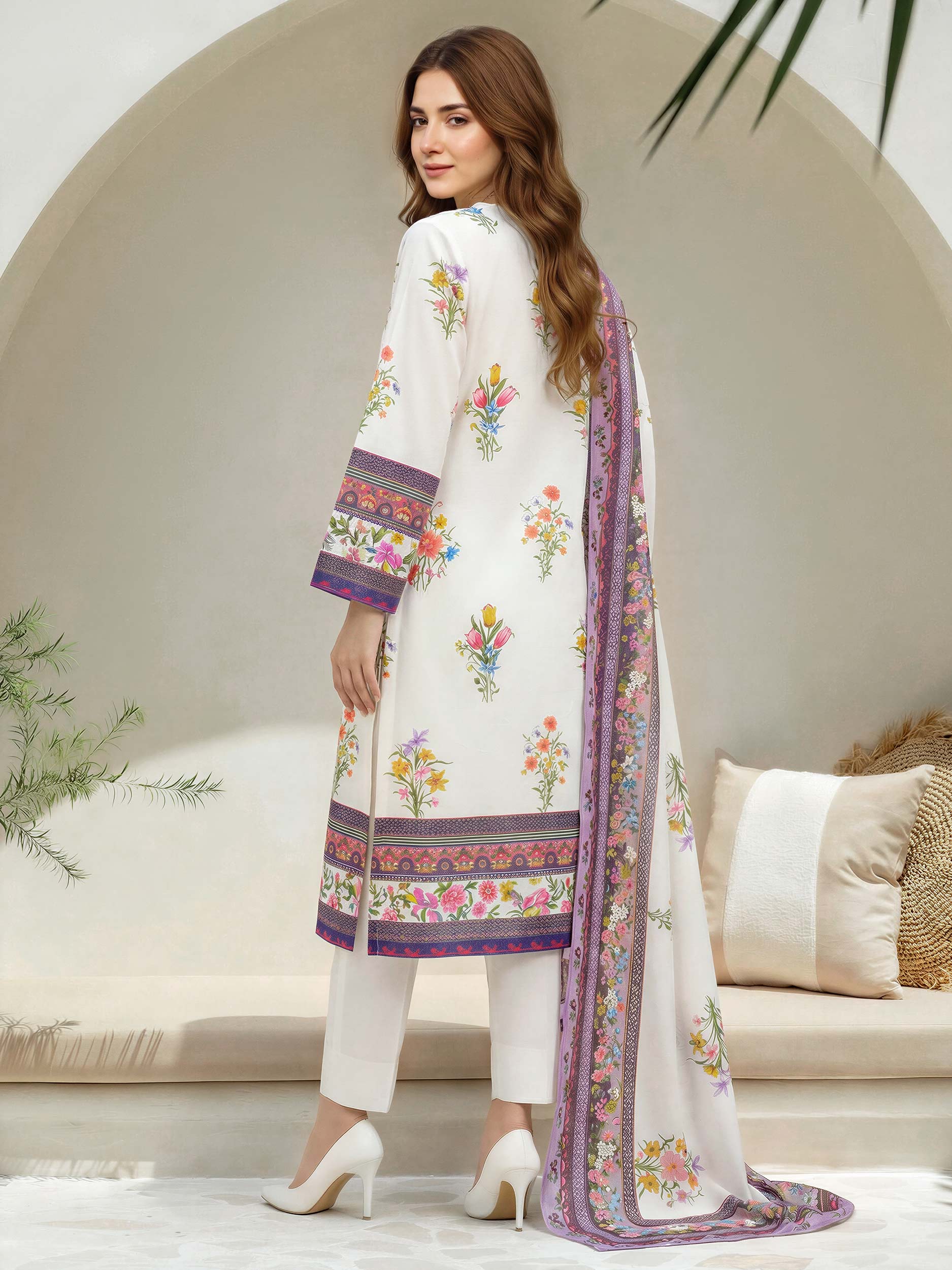 3 Piece Lawn Suit- Embroidered (Unstitched)