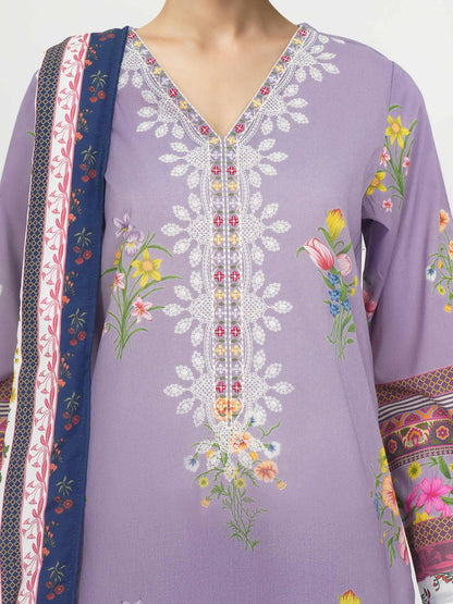 3 Piece Lawn Suit- Embroidered (Unstitched)
