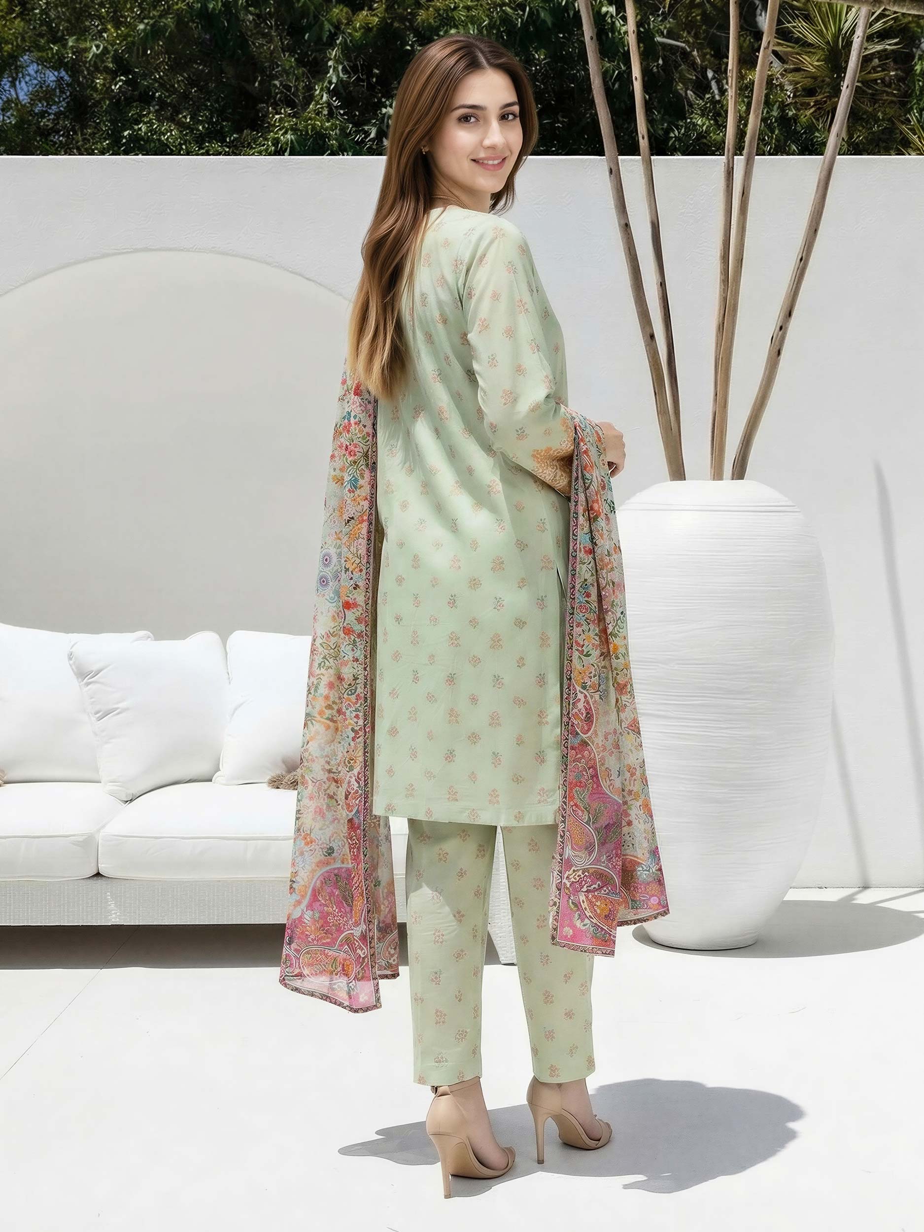 3 Piece Lawn Suit- Embroidered (Unstitched)