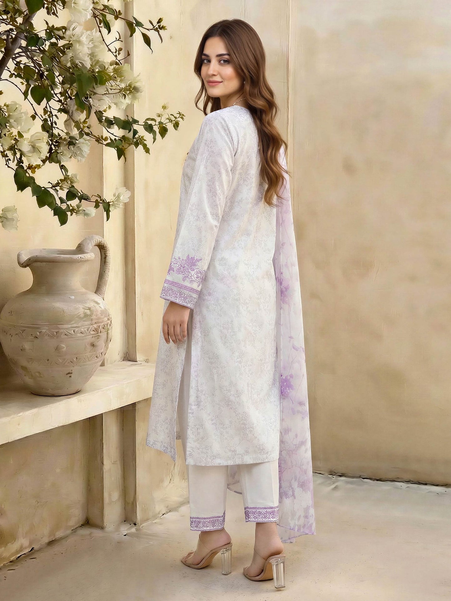 3 Piece Lawn Suit- Embroidered (Unstitched)