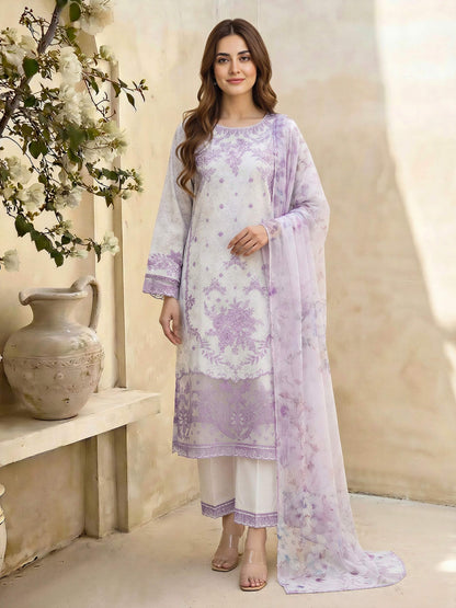 3 Piece Lawn Suit- Embroidered (Unstitched)