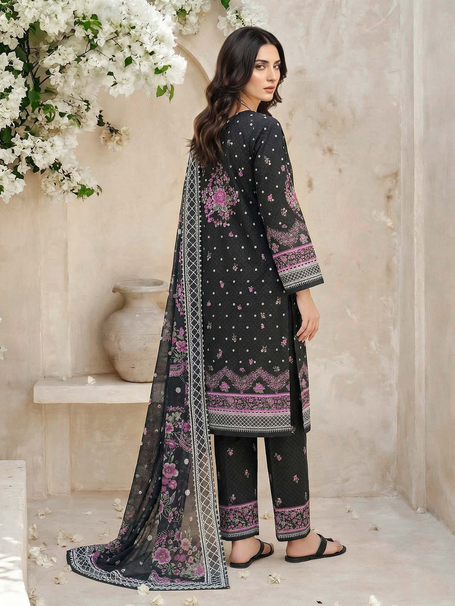 3 Piece Lawn Suit- Printed (Unstitched)