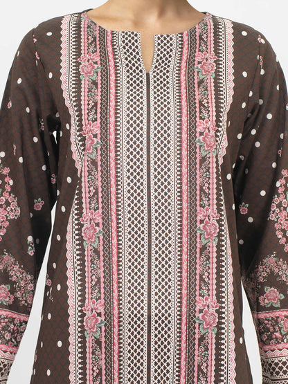 3 Piece Lawn Suit- Printed (Unstitched)