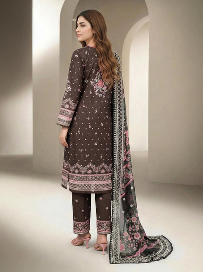 3 Piece Lawn Suit- Printed (Unstitched)