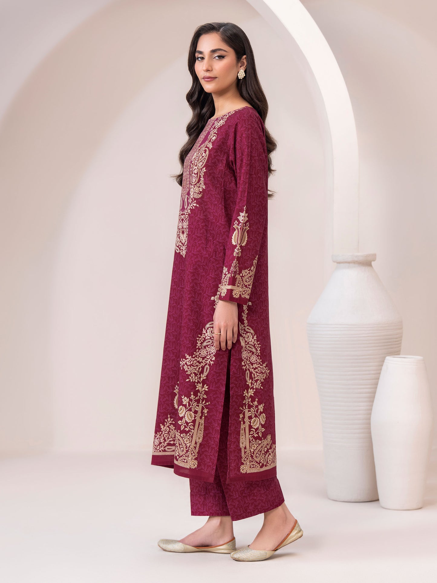 2 Piece Slub Khaddar Suit(Unstitched)