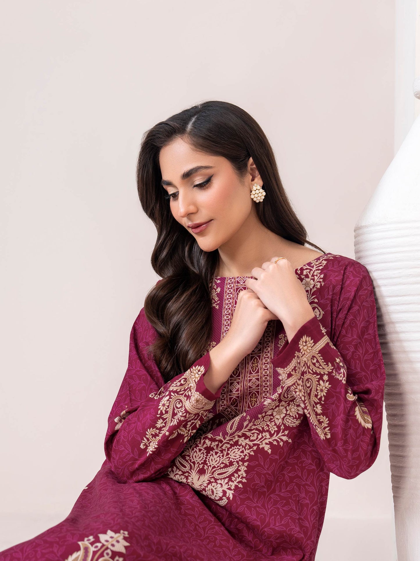 2 Piece Slub Khaddar Suit(Unstitched)