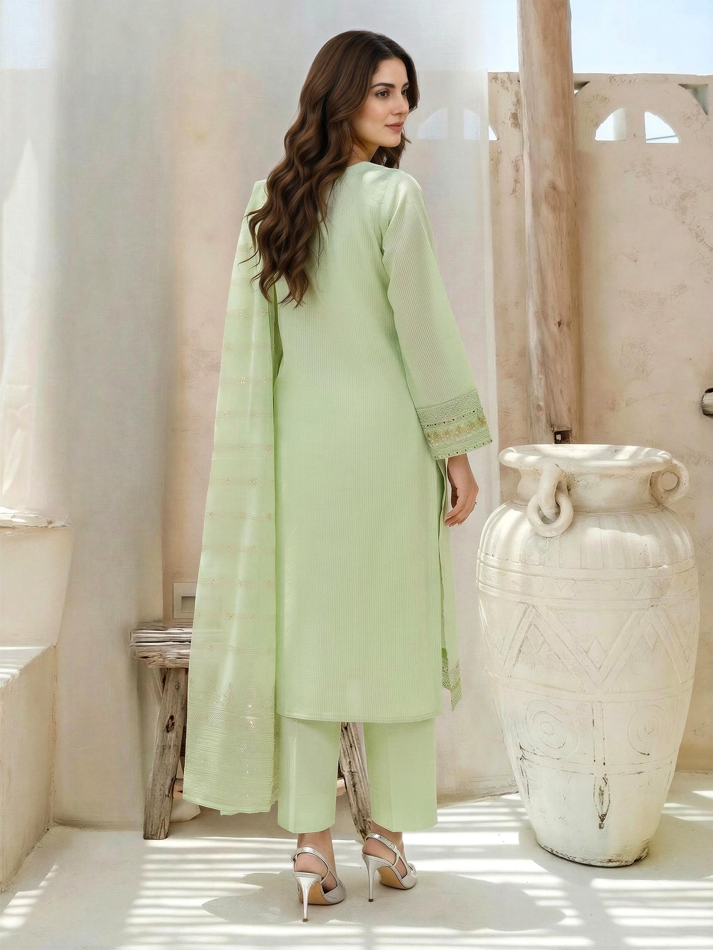 3 Piece Lawn Massouri Suit-Embroidered (Unstitched)