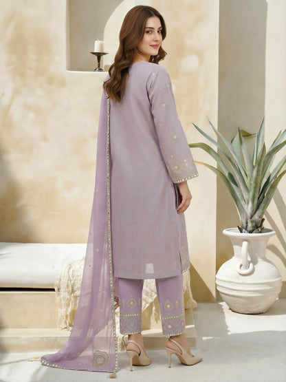 3 Piece Lawn Massouri Suit-Embroidered (Unstitched)