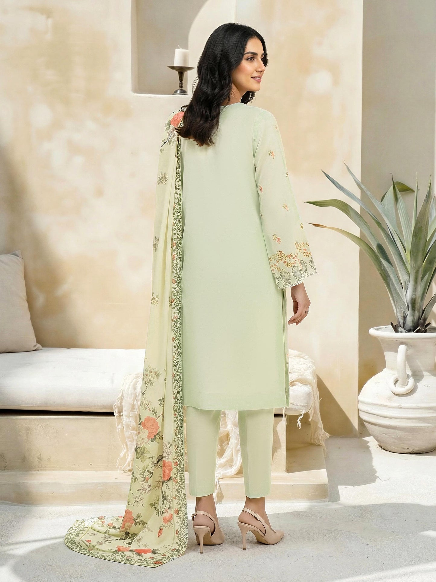 3 Piece Lawn Suit-Embroidered (Unstitched)