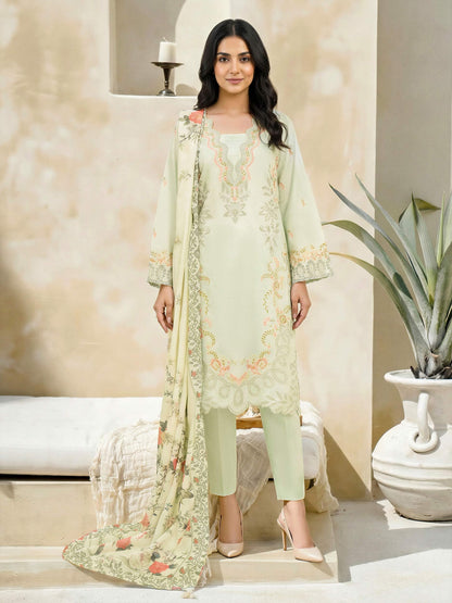 3 Piece Lawn Suit-Embroidered (Unstitched)