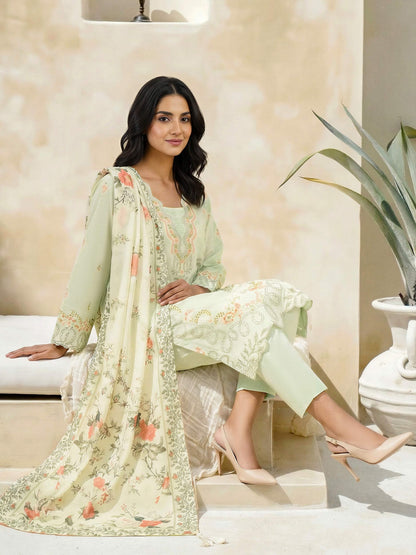 3 Piece Lawn Suit-Embroidered (Unstitched)