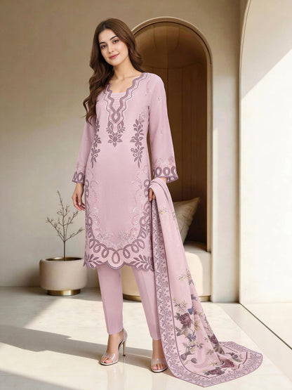 3 Piece Lawn Suit-Embroidered (Unstitched)