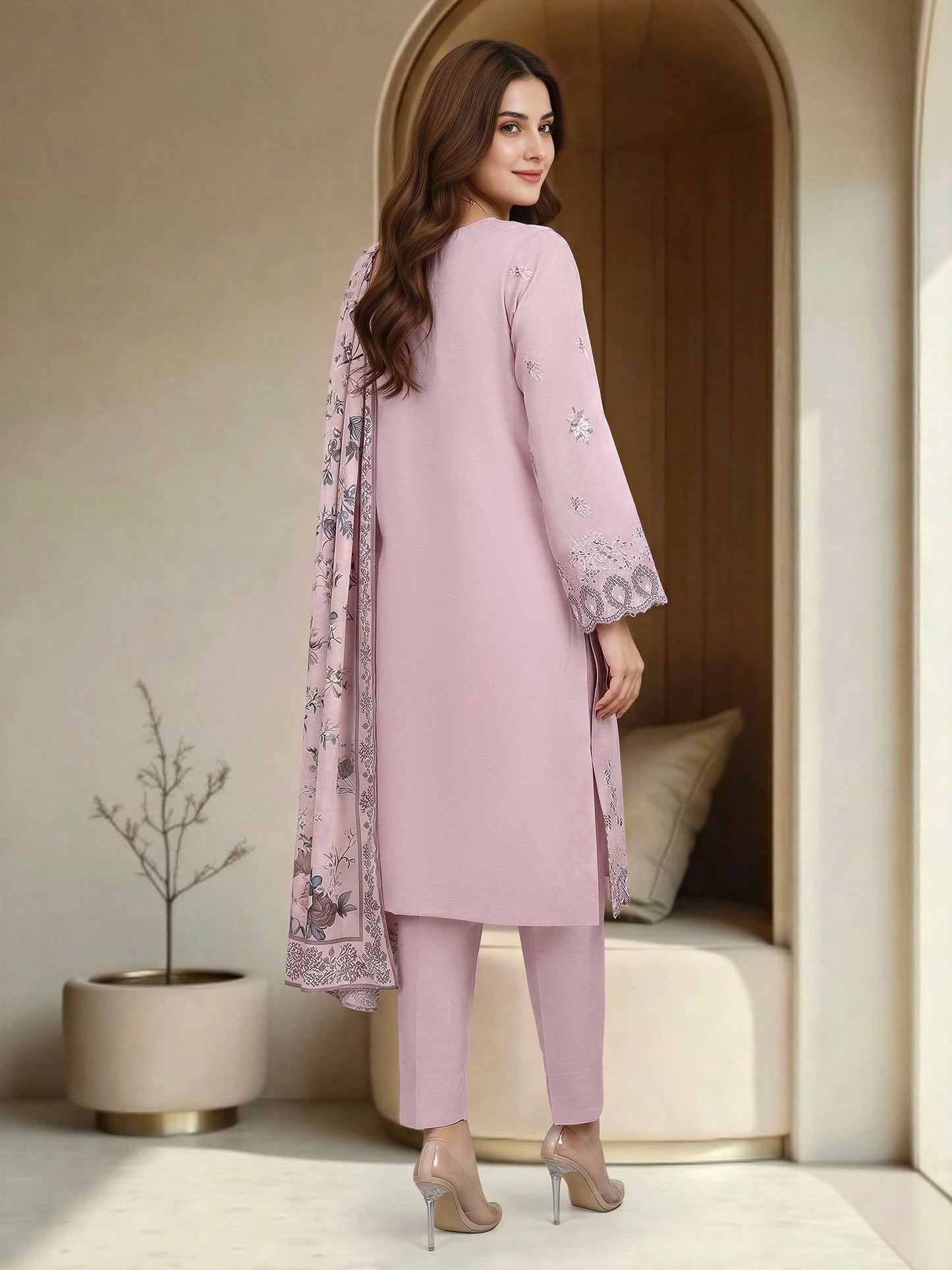 3 Piece Lawn Suit-Embroidered (Unstitched)
