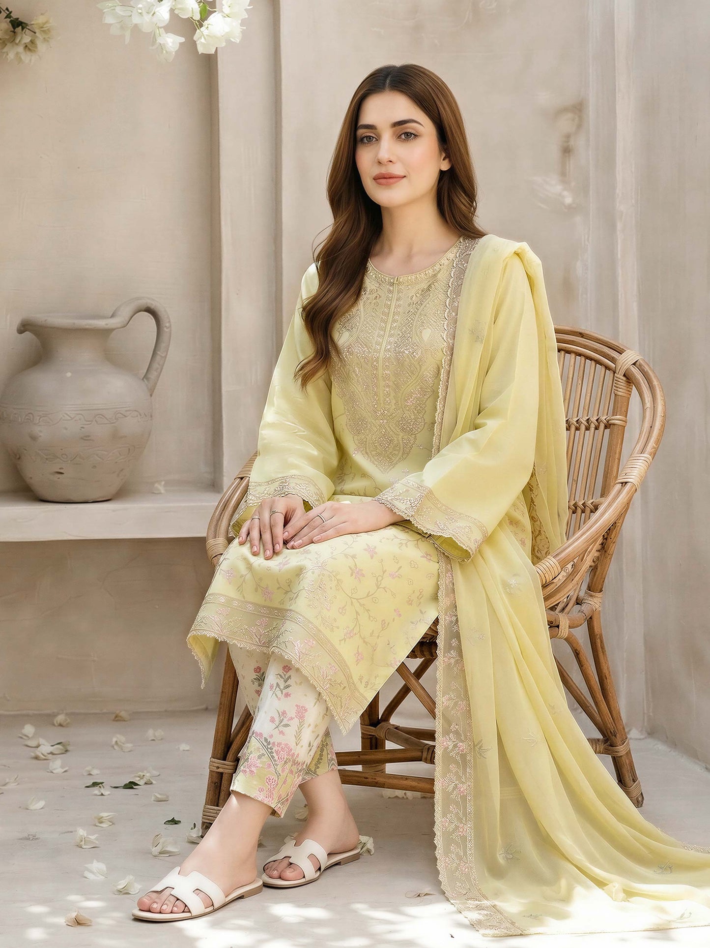 3 Piece Lawn Suit- Embroidered (Unstitched)