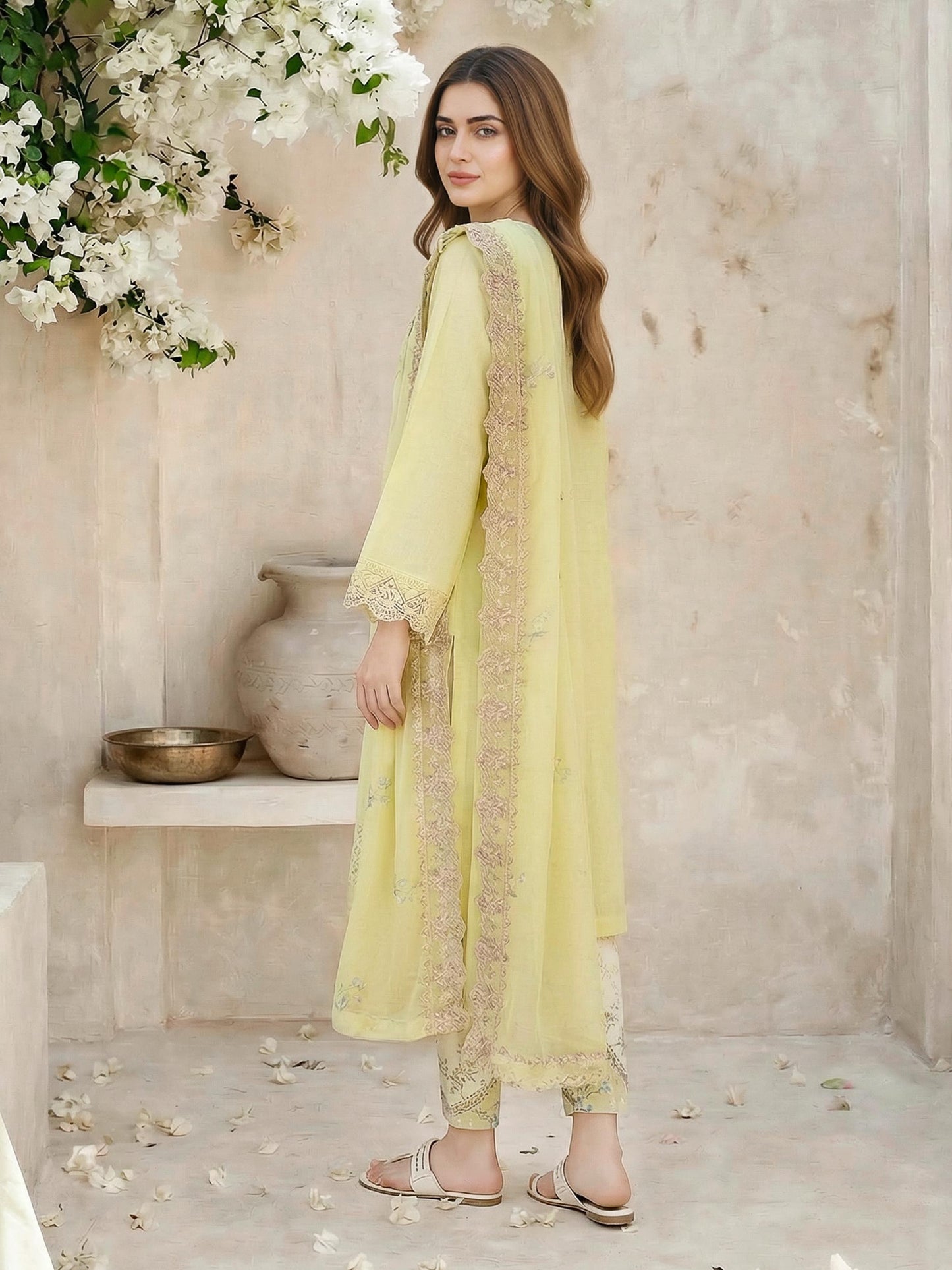 3 Piece Lawn Suit- Embroidered (Unstitched)
